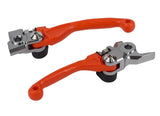 Par Manetes Articuladas INQUEBRÁVEIS POLISPORT PIVOT KTM EXC 125/200 14-16, SX 125/150 14-15 Laranja