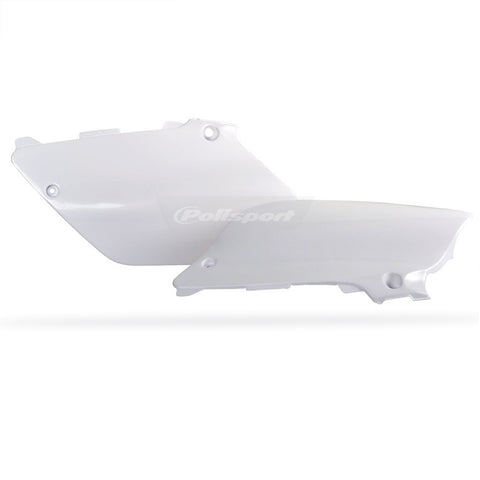 Tampas Laterais Traseiras POLISPORT para YAMAHA YZ 125/250 02-14 Branco