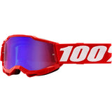 Óculos 100% ACCURI 2 RED Junior 2021 - Lente Vermelho/Azul Espelhado - Criança