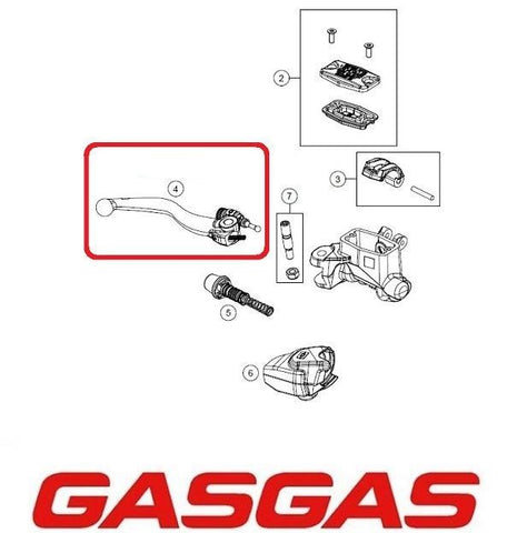 Manete Travão Original GAS GAS (BRAKTEC)