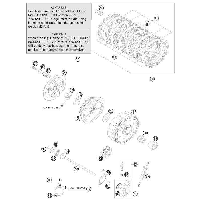 Anel Interno KTM 20x26x34x25.9 (Ref. 13)