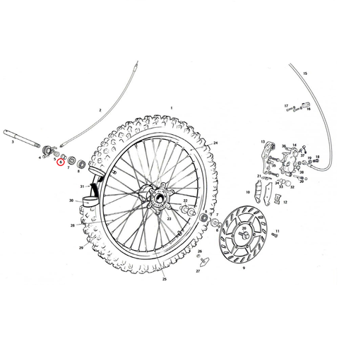 Distanciador roda dianteira GAS GAS EC 2000