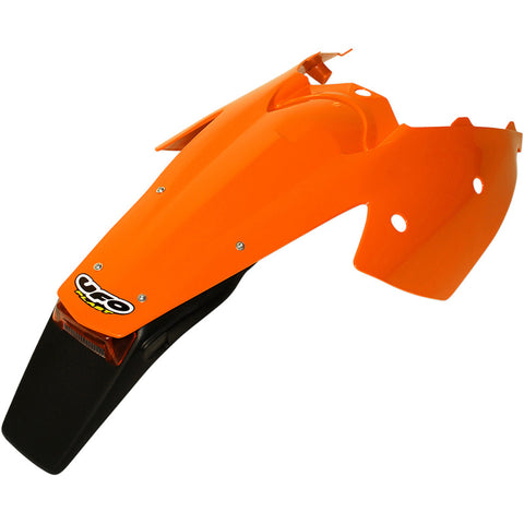 Guarda-lamas traseiro UFO para KTM EXC/EXC-F 04-07 c/farolim e porta-matrícula Laranja