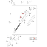 Borracha Sinobloco para Escape KTM 2T e 4T 1996-2026