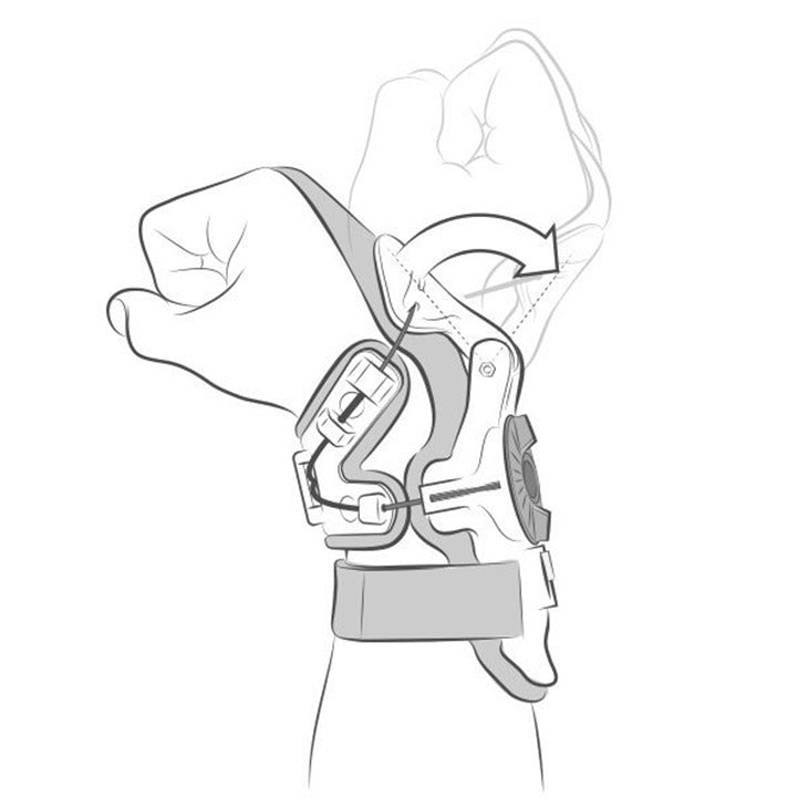 Braçadeira de Pulso Ortopédica MOBIUS X8 Branco/ Amarelo Flúor