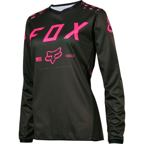 Camisola FOX 180 LADY Preto/ Rosa 2017 - Tamanho L