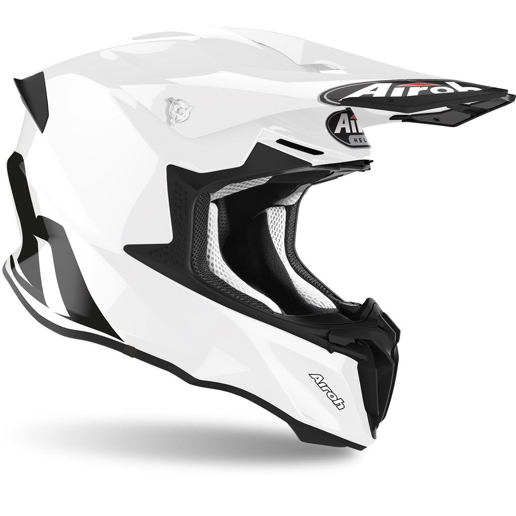 Casque Moto AIROH Twist 3 - Double Calotte HRT - Ventilation Optimisée - Prêt Pour Bluetooth - Homologation ECE 22.06 - Blanc Brillant Taille M - 2