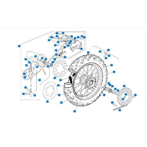 Casquilho Separador Roda Traseira Lado Disco GAS GAS 00-20 (Ref. 10)