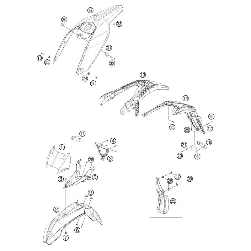 Casquilho para fixação do assento KTM (Ref. 31)