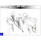 Deflector de Radiador Branco Esquerdo GAS GAS EC 2T 07-17 (Ref. 13 - Visto de frente)