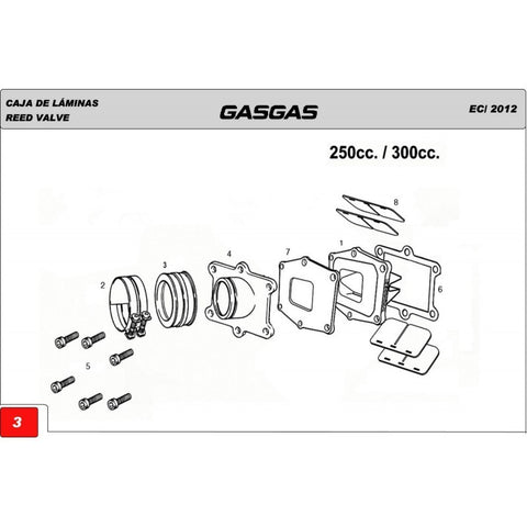 EURO 3 REED VALVE RUBBER GAS GAS 200/250/300 09-17 (Ref. 04)