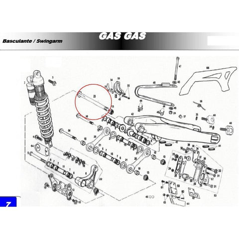 Eixo Braço Oscilante GAS GAS EC 2003-..
