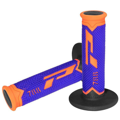 Punhos PROGRIP 788 Tripla Densidade Laranja Flúor/ Azul/ Preto