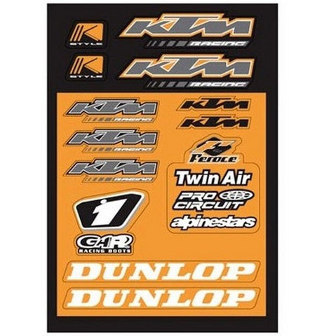 Folha de Autocolantes Variados GNERIK para KTM