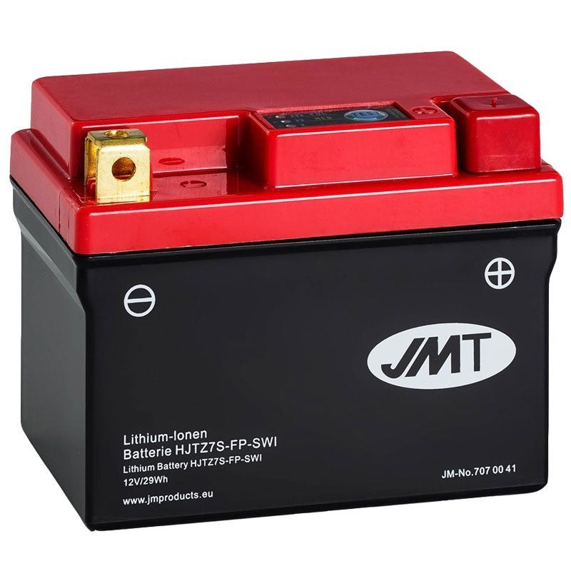 Bateria HJTZ7S-FP LITIO JMT IÓN-LITIO com indicador de carga (YTZ7S / YTX7L-BS / TTZ7S)
