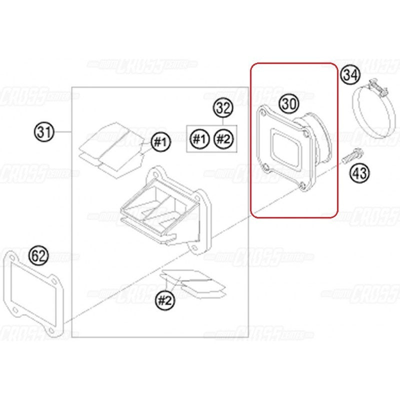 Intake Falange KTM EXC 250/300 04-15, SX 250 04-15