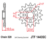 Pinhão de Ataque JT SELF CLEANING SUZUKI RMZ 450 13-25