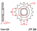 Pinhão de Ataque JT HONDA CR 125R 87-03