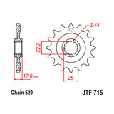 Pinhão de Ataque JT JTF715 1