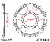 Cremalheira Aço JT para HONDA CRF 1000L AFRICA TWIN 16-20, CRF 1100L AFRICA TWIN 20-22 - 42 Dentes