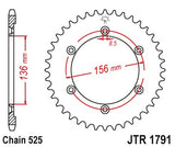 Cremalheira Aço JT para SUZUKI DR 650SE 96-18