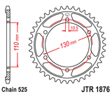 Cremalheira Aço JT para YAMAHA XTZ 690 TÉNÉRÉ 700 19-24