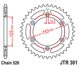 Cremalheira Aço JT para HONDA CRF 250L 13-20