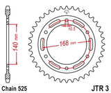 Cremalheira Aço JT para BMW F 650GS 08-12, F 800GS 08-18
