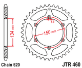 Cremalheira Aço JT para KAWASAKI KX/KDX/KLX/KX-F/KX-X ..-25 (ver modelos)