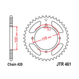 Cremalheira Aço JT para KAWASAKI KX 80 86-00, KX 85 01-25