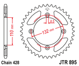 Cremalheira Aço JT KTM SX 85 04-25, HUSQVARNA TC 85 14-25, GAS GAS MC 85 21-25