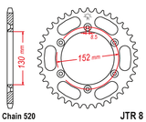 Cremalheira Aço JT para BMW G 450 X 08-11