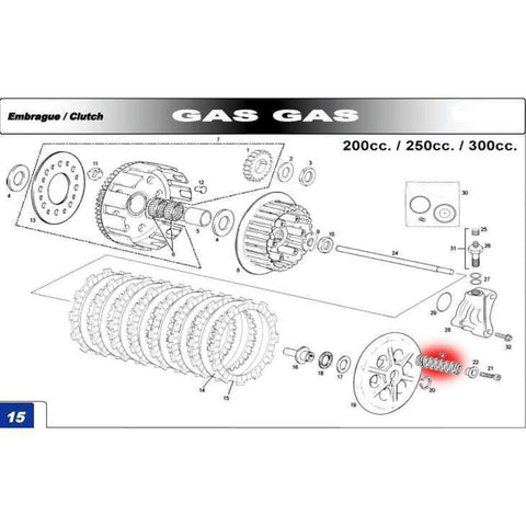 Mola de Embraiagem Original GAS GAS EC 200/250/300