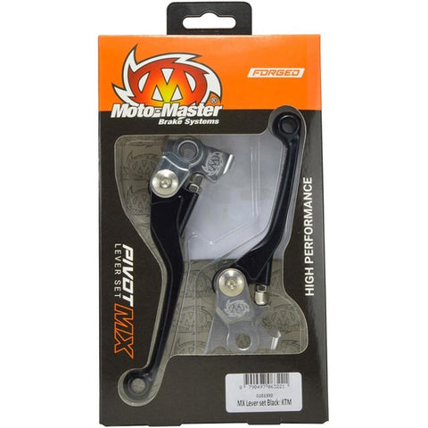 Par de Manetes Flexíveis MOTO-MASTER PIVOT KAWASAKI KX 250F 21-23, KX 250X 21-23, KX 450F 19-23, KX 450X 21-23 Preto