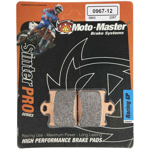 Pastilhas Travão Trás MOTO-MASTER SINTERPRO RACING GP KTM FREERIDE 250R 14-17, FREERIDE 250F 18-20, FREERIDE 350 12-17