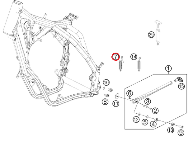 Mola de Descanso HUSABERG FE/TE 09-14, HUSQVARNA FE/TE 14-16