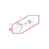 Óptica Dianteira para Porta-farol Original HUSQVARNA FE 250/350/450/501 e TE 125/250/300 15-16