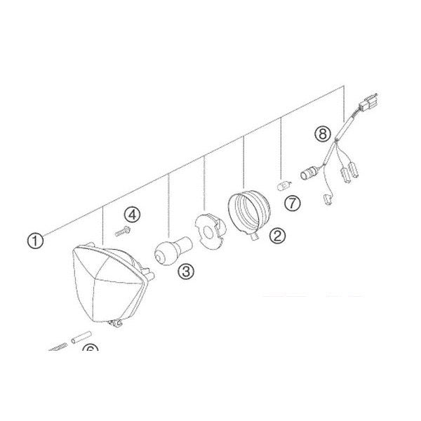 Óptica Dianteira para Porta-farol Original GAS GAS EC 250/300, EC 250F/350F 21-23