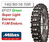 Pneu MITAS EF-07 140/80-18 FIM SUPER LIGHT GREEN