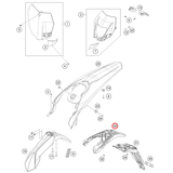 Porta-matrícula Original KTM EXC/EXC-F 12-16 (Parte superior)