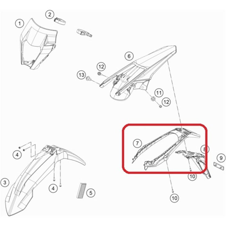 Porta-matrícula Original KTM EXC/EXC-F 17-19
