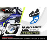Protecção de Disco Traseiro Alumínio c/Suporte de Pinça 4MX para SHERCO ENDURO 06-.. Azul