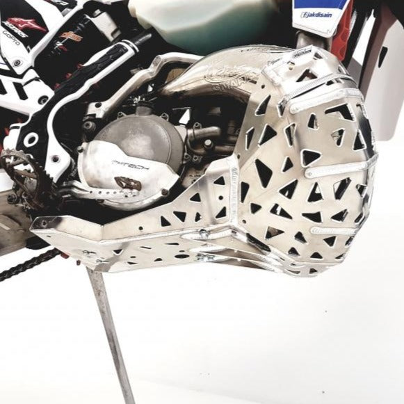 Protecção de Cárter e Escape P-TECH KTM EXC 250/300 07-16, HUSABERG TE 250/300 11-14, HUSQVARNA TE 250/300 14-16
