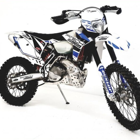 Protecção de Cárter e Escape P-TECH KTM EXC 250/300 07-16, HUSABERG TE 250/300 11-14, HUSQVARNA TE 250/300 14-16