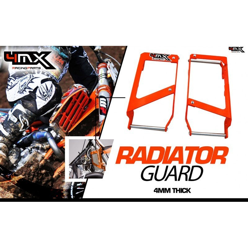 Protecções de Radiador 4MX KTM EXC/EXC-F 08-16, SX/SX-F 07-15 Laranja 2 
