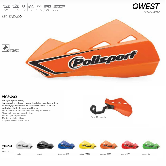 Protecções de Mãos POLISPORT QWEST