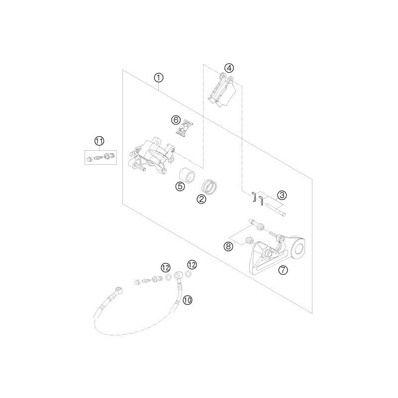 Purgador de Pinça de Travão Traseiro Completo KTM (Ref. 11)