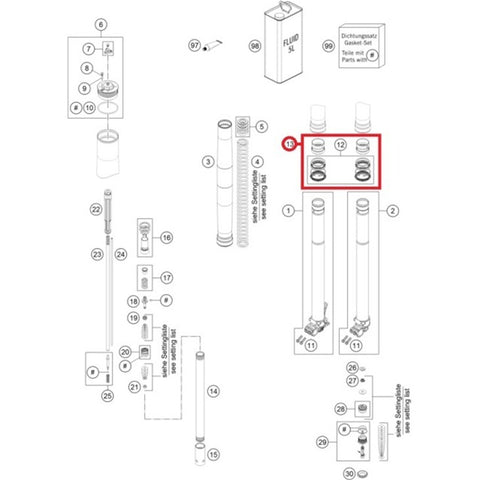 Kit de Reparação Suspensão KTM 48mm