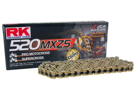 Corrente RK 520MXZ5 Super Reforçada Dourada (120 elos)