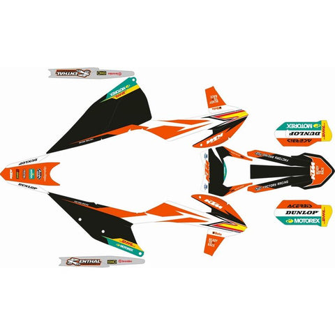 Kit de Autocolantes FACTORY KTM EXC/EXC-F Laranja 2020